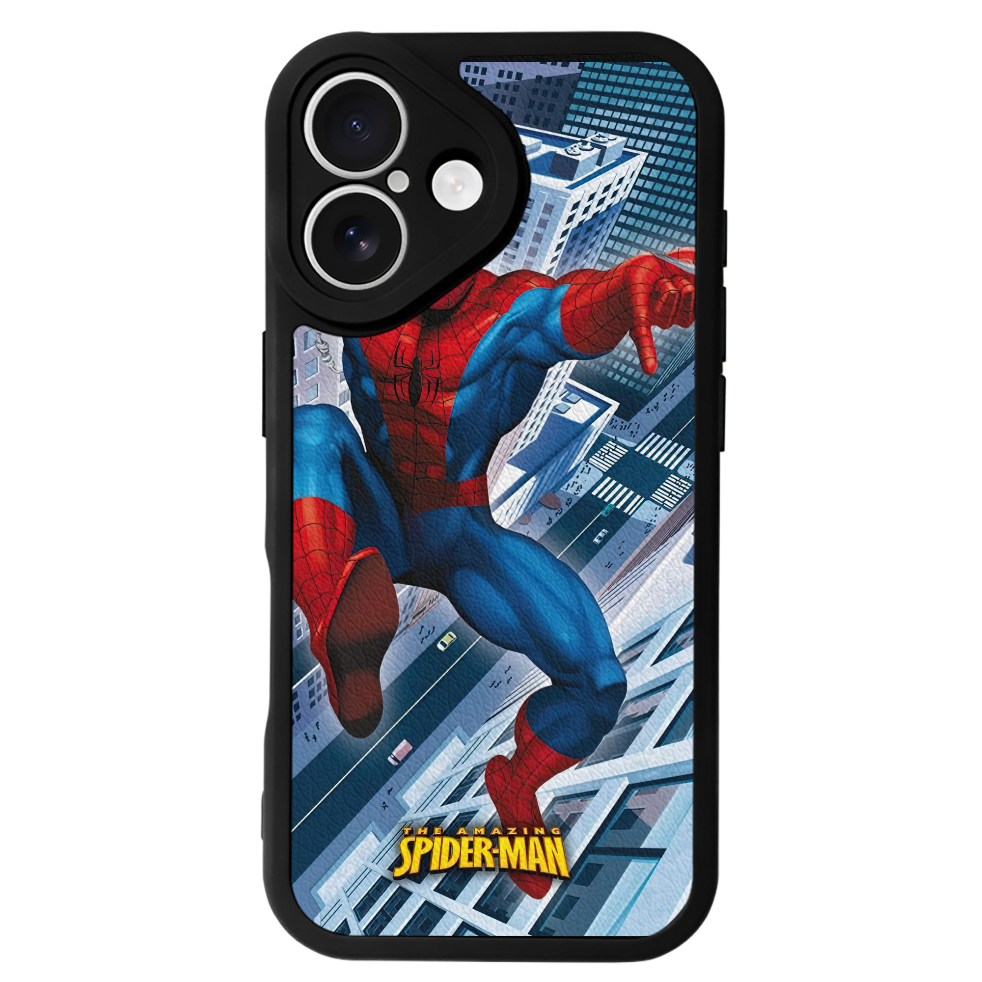 Spider Man スパイダーマン 【iPhone 16シリーズ対応】シリコンスマホケース（レザー調） 材質：シリコン